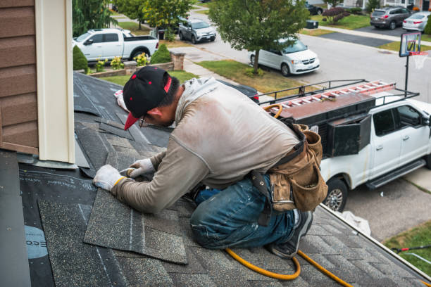 Professional Roofing technician working in Bernard, IA